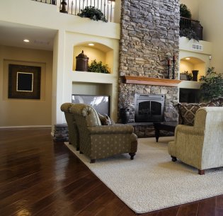 Fireplace in the home