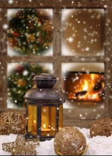 Winter Fireplace