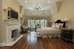 Furnish bedroom with fireplace